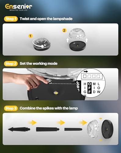 Solar Lights Outdoor Garden 6-Pack