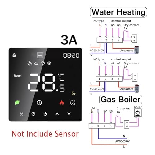 Thermostat chaudière gaz eau et chauffage électrique programmable K6H