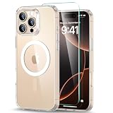 【米軍MIL規格・Magsafe対応】ESR iPhone 16 Pro Max ケース (4 in 1) セット いphone16promax ケース 半透明マットケース スクリーン保護フィルム付き MagSafe対応 軍事保護規格保護力 Classicシリーズ クリア