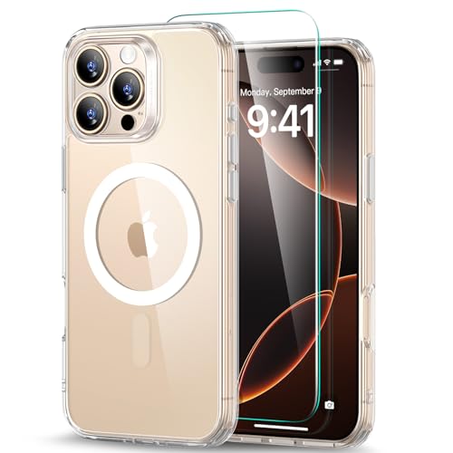 �y3�{�ČRMIL�K�i�EMagsafe�Ή��zESR iPhone 16 Pro Max �P�[�X (�K���X�t�B�����t��) �Z�b�g 15KG�ϏՌ��ی�t�B�����t�� �y���^ �R���ی�K�i�ی�� ���ϖh�~ ���C�����X�[�d ��phone16promax �P�[�X Cla