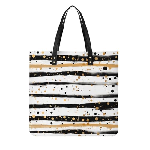 Sac à main hobo en cuir végétalien à rayures d'encre pour femme