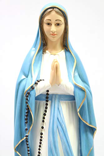 Vittoria Collection 24.5" Our Lady Of Lourdes Virgin Mary Blessed Mother Statue Sculpture Figure Made In Italy Hand Painted #TOP1