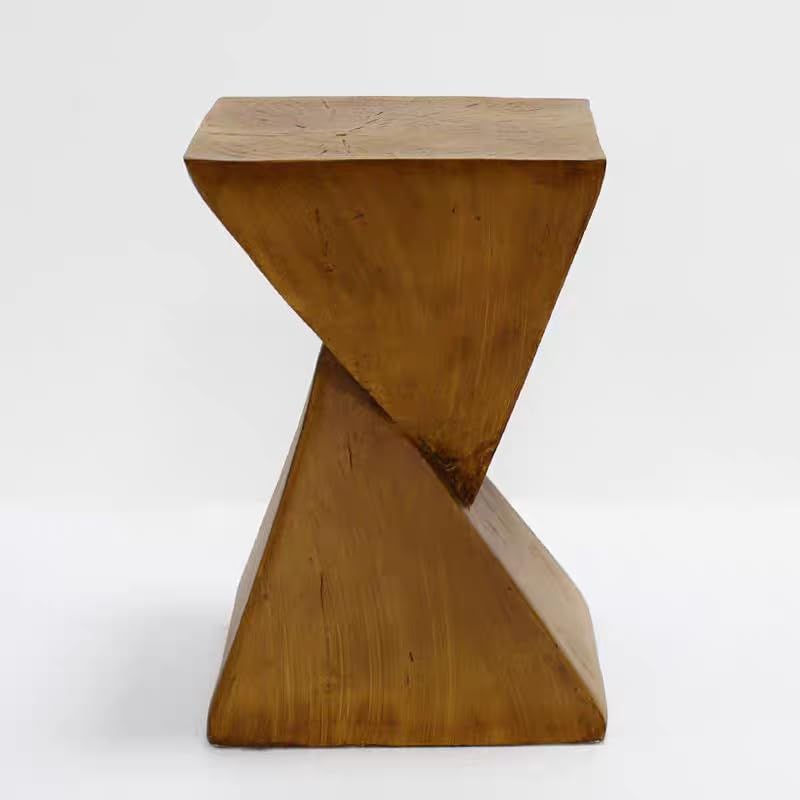 Table d'appoint en sablier torsadé meuble en bois chaleureux