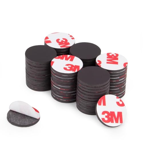 GZWOSUX Round Magnets with Adhesive Backing 30PCS 3M Strong Magnetic Dots (0.8 x 0.08) Anisotropic Circle Magnets for DIY Crafts Art Projects Whiteboard & Fridge