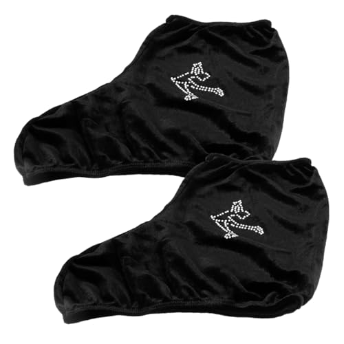 Hemobllo 1 par Cubiertas de Botas de Patinaje sobre Hielo de Fundas Negras Elásticas para Accesorios de Protección para Patinaje Artístico y Roller