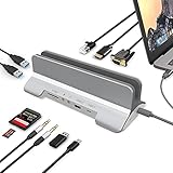 【Carga Incomparable】Este monitor dual de estación de acoplamiento 13 en 1 admite puerto de carga PD hembra USB-C Carga hasta 60 W de suministro de puerto de carga de energía (solo para carga de computadora portátil, transferencia de datos no compatible). NOTA: asegúrese de que el puerto USB C de su computadora portátil sea compatible con la función de carga de suministro de energía antes de realizar la compra.