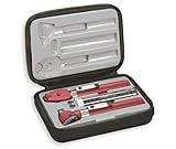 ADC Otoscope/Ophthalmoscope Diagnostic Set, Pocket Size, LED Lamp, 2.5V, Hard Case, Diagnostix 5110NL, Burgundy