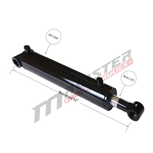 Image of Magister Hydraulic Cylinder 3.5 inch Bore x 32 inch Stroke, Welded Hydraulic Ram with Cross Tube Ends, Double Acting Hydraulic Piston 3500 PSI (WCT 3.5x32)