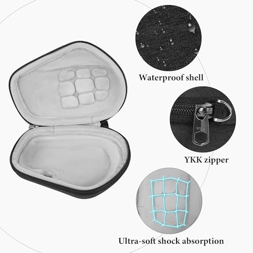 Image of Geekria Hard Shell Mouse Case, Compatible with Logitech MX Master 4 / MX Master 3S / MX Master 3, EVA Travel Carrying Bag (Dark Gray)