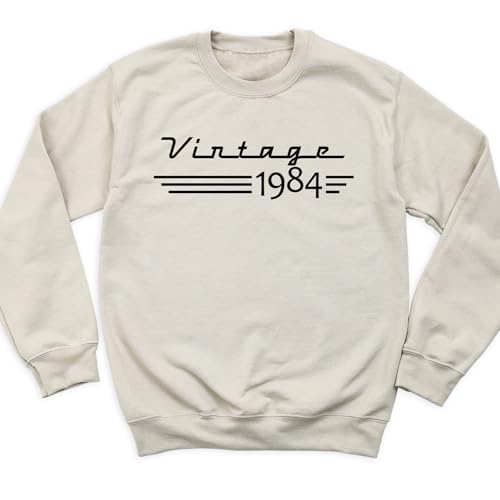 Vintage 1984 Sweatshirt, 40th Birthday Sweater, Birthday Gift for Women and Men, Retro 40 Years Old Top Outfit, Unisex Sizing Printed Sweatshirt and Hoodie2