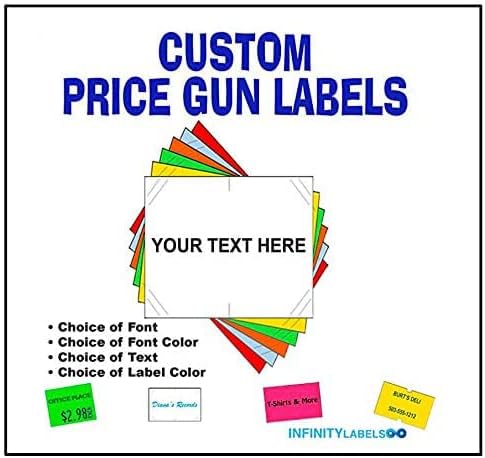 Miniatura 2 de Etiquetas de precio personalizado para pistola – 160.000 etiquetas personalizables compatibles con Monarch 1131 para adaptarse a todas las pistolas
