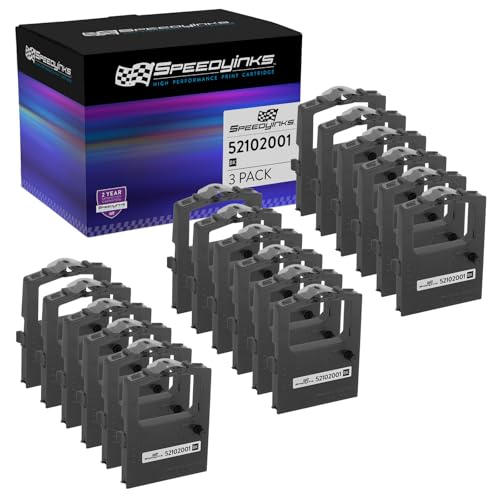SPEEDYINKS Compatible Printer Ribbon Cartridge Replacements for Okidata 52102001 (Black, 18-Multipack) Compatible with The Following Okidata Printer Model Microline 120
