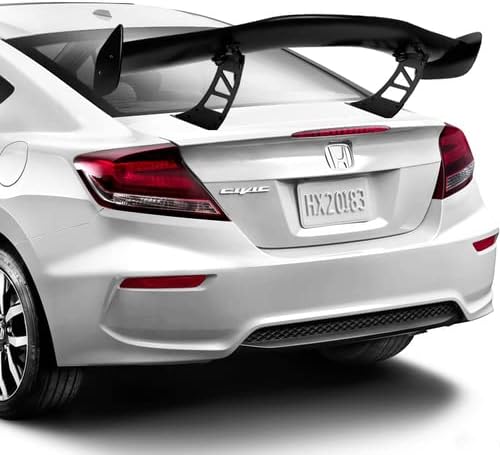 Miniatura 5 de Universal 57" Tipo-1 JDM ABS Ajustable GT Estilo Down Force Alerón Trasero Alerón Trasero (Primer Negro)