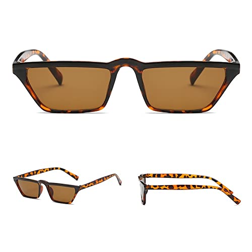 Gafas de Sol para Mujer, Gafas de Sol Planas con Montura, Gafas Vintage Negras y Rojas