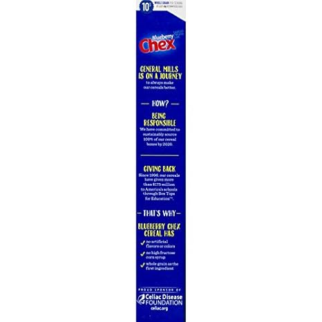 Chex Cereal, Blueberry, Gluten Free, 12 oz