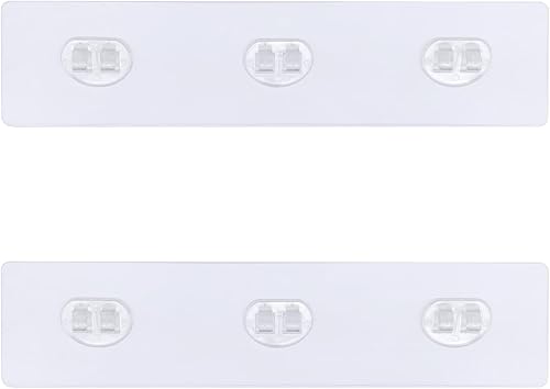 Gaclibl Tiras adhesivas de repuesto para organizador de ducha, 4 ganchos de pared transparentes para colgar estantes organizadores, almohadillas