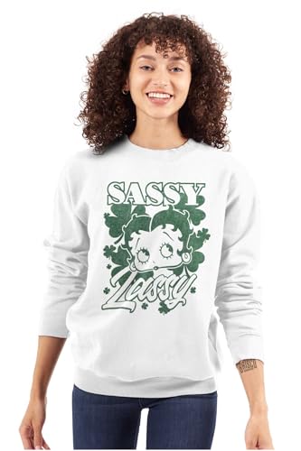 Brisco Brands Betty Boop Saint Paddys Sassy Lassy Sweatshirt for Men or Women3