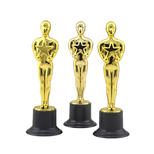 STOBOK Golden Award Trophys Reward Prizes for Award Ceremony's or Party Gifts, pacote com 10