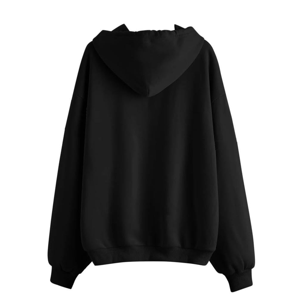 ZBDZSW Damskie Bluzy Z Kapturem Na Zamek Błyskawiczny Casual Jednolity Kolor Oversized Bluza Z Kapturem Jesień Długi Rękaw Bluza Z Kapturem Ubrania Y2K Jesienny Strój