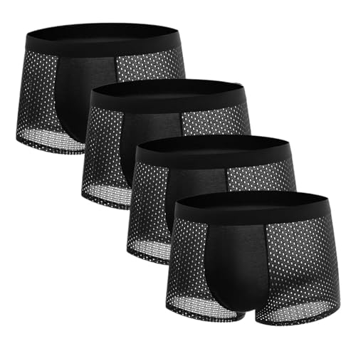 BQLFPOIHP Boxhero Boxer Slips, Box Hero Ondergoed, Bamboe Boxhero Boxershorts, Zwart, XXL