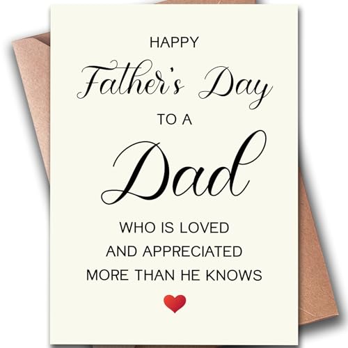 Hqulpr Greeting Card, Funny Father's Day Card for Dad from Wife & Daughter & Son, Fathers Day Present, 7x5 inches