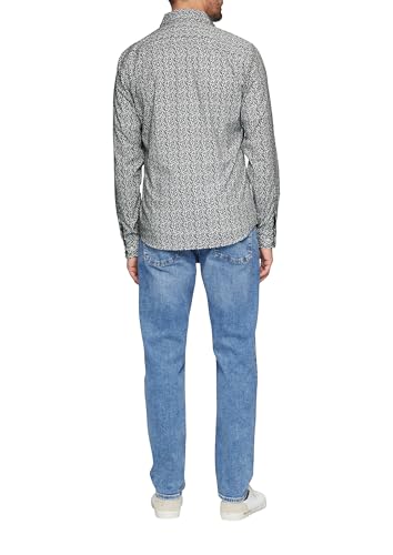 s.Oliver Herren Hemd – Slim Fit, Kentkragen, Langarm, All-Over-Print – Ansicht 2