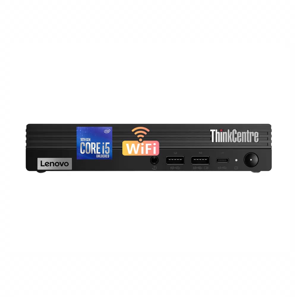 Lenovo ThinkCentre M80q Tiny Mini Ordinateur PC, Intel Core i5-10500T, 16 Go de RAM, SSD de 512 Go, Bluetooth & Wi-FI, sans Clavier ni Souris, Windows 11 Pro (Reconditionné)