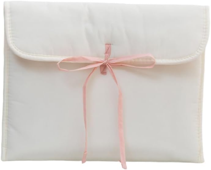 Cute Y2K Bowtie Laptop Sleeve Puffy Notebook Bag 11-14 Inch Tablet Bag Cutecore Protective Laptop Case for Women (13-14 Inch,White)