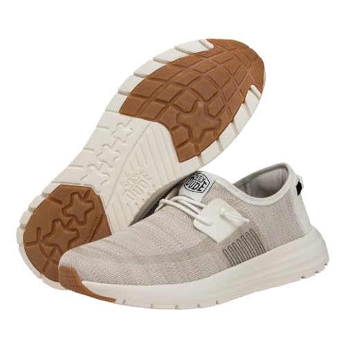 Image of HEYDUDE Men's Sirocco Neutrals Slip On Sneaker | Breathable Knit Upper