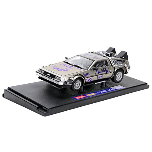 Michael J. Fox, Christopher Lloyd, Thomas Wilson, Lea Thompson, Claudia Wells and Bob Gale Autographed Back to the Future 1:18 Scale Die-Cast DeLorean Michael J. Fox, Christopher Lloyd, Thomas Wilson, Lea Thompson, Claudia Wells and Bob Gale Autographed Back to the Future 1:18 Scale Die-Cast DeLorean