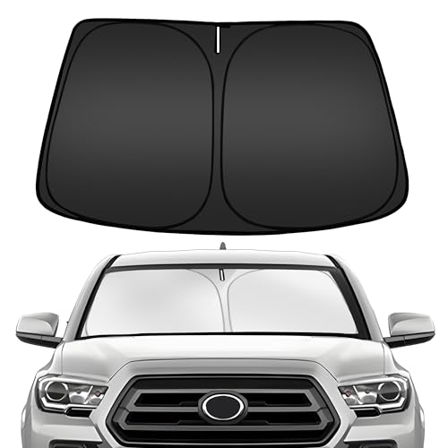 Image of ARISMOTOR Windshield Sun Shade for Toyota Tacoma 2016-2025 2026, Custom Fit Foldable Front Window Sunshade Sun Visor Protector, Block UV Rays Keep Your Car Cooler