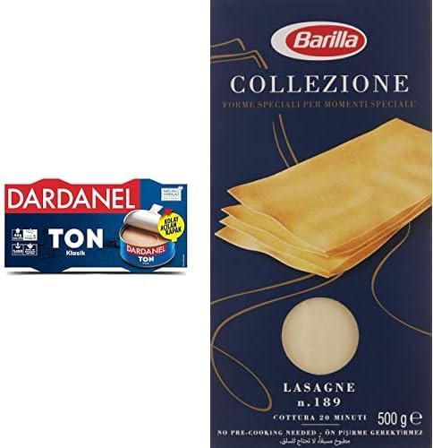 Dardanel Barilla Lazanya (Lasagne) Makarna 500 gr & Ayçiçek Yağlı Ton Balığı 2x140 gr