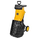Hoteche 2500W Elektro-Gartenhäcksler, 4500U/min 40MM Schneidkapazität, 50L Sammelkasten, Orange & Schwarz, Farbbox