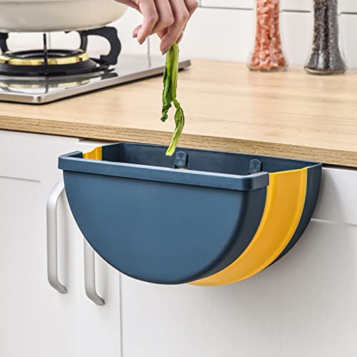 Bote de basura colgante plegable para cocina 11 pulgadas azul miniatura 2