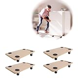 La planche à roulettes est fabriquée en panneau de fibres robuste de densité moyenne. Le matériau est solide et épais et ne se déforme pas facilement. Chaque pièce a une capacité de charge de 200 kg. Il peut facilement transporter des meubles et des colis et déplacer de grands meubles ou des plantes en pot.