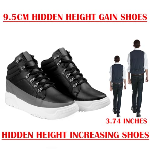 Image of BXXY Men's 3.74 Inch Hidden Height Increasing Casual Sneaker Laceup and Outdoor Boot.