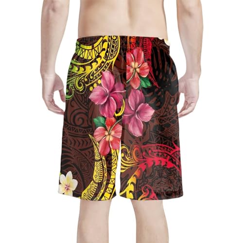 Polynesian Style Prints Mens Gym Shorts Athletic Shorts for Men Hawaiian Beachwear Polynesian Tribal Patterns Shorts2