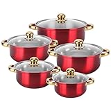 Facilité de Nettoyage et de Rangement : Les surfaces intérieures et extérieures des casseroles sont lisses et faciles à nettoyer. Leur conception empilable permet de maximiser l'espace de rangement, à condition de bien les sécher avant de les ranger