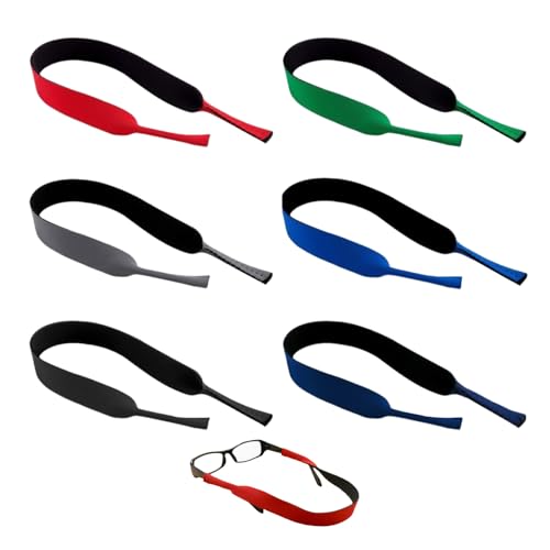HDGSAFD 6 cuerdas de gafas coloridas, cordón de goma ajustables para gafas deportivas, antideslizantes