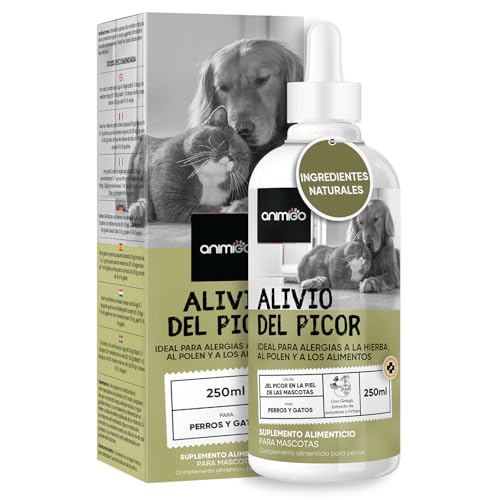 Gotas Anti Picor para Perros y Gatos 250ml - Alivio Natural contra Picores Ideal para Piel con...