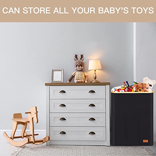 145L Xxx-Large Laundry Hamper With Lid – Dofasayi Foldable Laundry Basket With Bamboo Handles, Grey Dirty Clothes Hamper For Bathroom, Bedroom, Room, Closet, Hampers For Laundry, Toys, Clothing, Black #TOP4