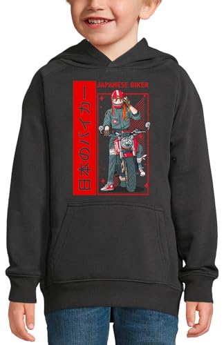 Sweat à capuche Japanese Biker manga japonais vêtement femme biker et taille enfant