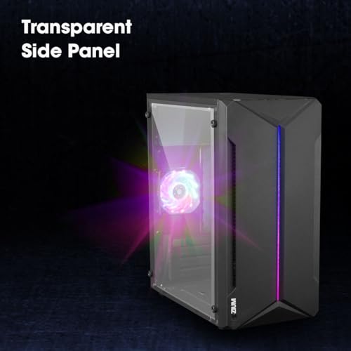 Image of Gaming Desktop PC with H310 Motherboard, i5 9th Gen Processor, 8GB DDR4 RAM, 256GB SSD, RGB Cabinet, HDMI, VGA, USB Ports, WiFi Support for Home, Office, Study & Basic Gaming
