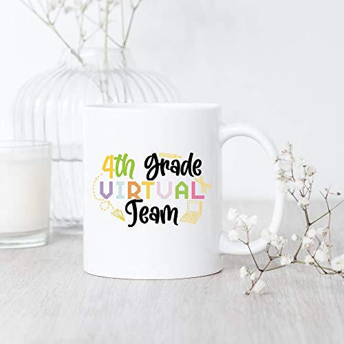 4th Grade Virtual TeamMugFourth Grade Online ClassOnline Teaching MugVirtual Teacher GiftBack To School MugOnline Learning