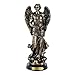 Pacific Giftware Archangel St. Gabriel with Sacred Scroll Saint of Messenger from God Black Base with Brass Name Plate Bronze-Finished Religious Figurine 8.25