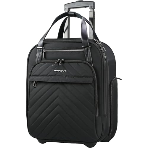 VANKEAN 16-Inch Underseat Carry-On Suitcase with Wheels