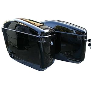 Pchxqvq Black Motorcycle Trunk Saddle Bags+Mounting Bracket 000021,Made With Fine Craftsmanship 8