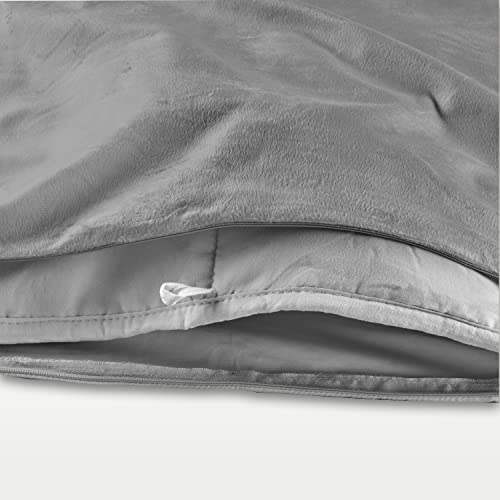 Cozy Comfort Cobertor pesado de 4 kg, capa removível, 91 x 140 cm, cinza