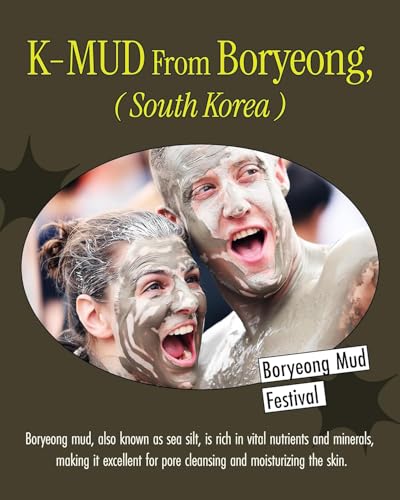 BRMUD Relief Mud Mask - Celeb's Choice Face & Body Exfoliator Clay Mask - Hydrating & Moisturizing Excess Sebum & Deep Pore Cleanser with Centella Asiatica & Tea Tree - Korean Skin Care 3.71 fl oz - Image 6