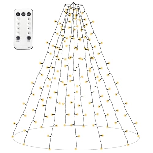 Senhui Weihnachtsbaum Lichterkette, 2M 400er LED 20 Stränge 8...